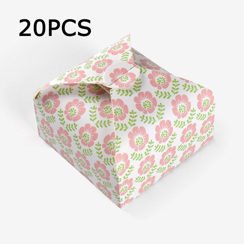 

WTEMPO Изысканные винтажные печатные подарочные коробки Складное мыло Ювелирные изделия Ароматизированные свечи Подарки Упаковочные коробки Декор для вечеринок Коробки для угощений 20pcs розовый