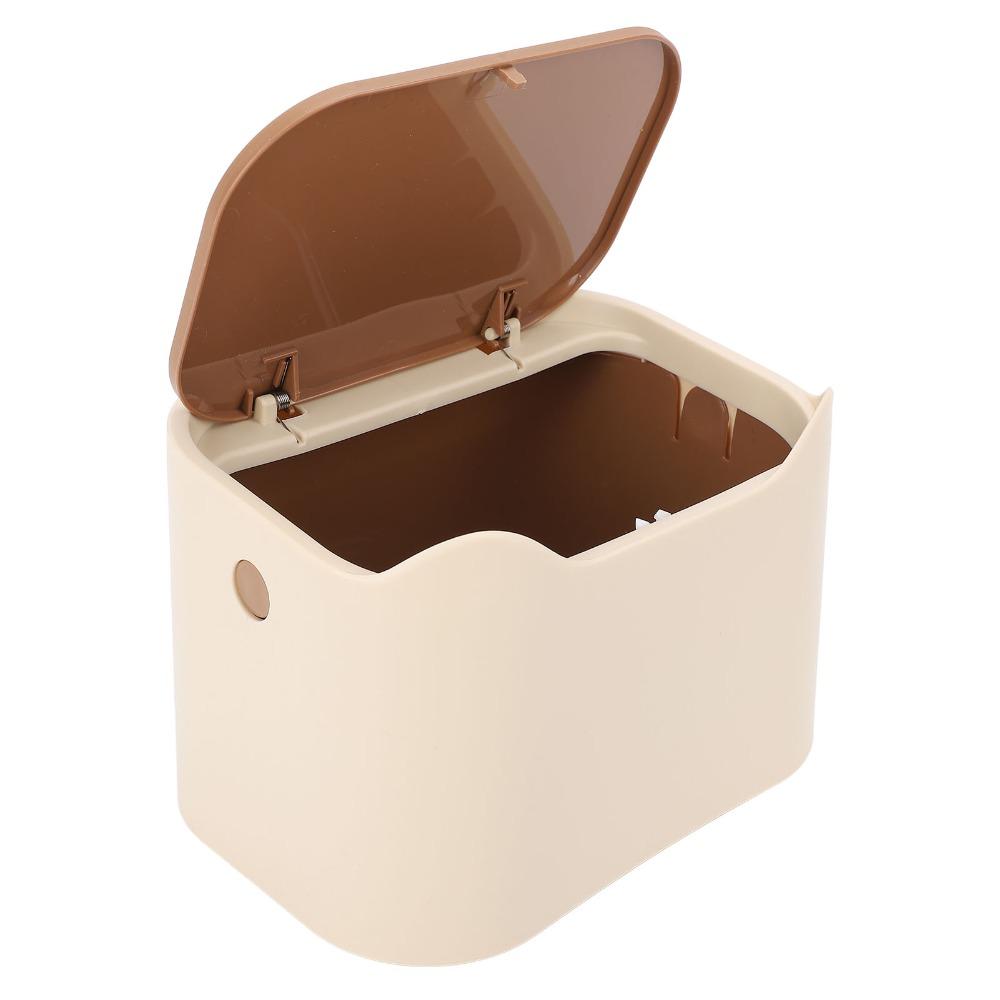 Enclosed Design Cat Waste Garbage Can Odor Resistant Multipurpose Trash Bin for Home