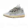 Leather Splicing Casual Shoes Trendy Sports Shoes Men's and Women's Board Shoes Bread Shoes