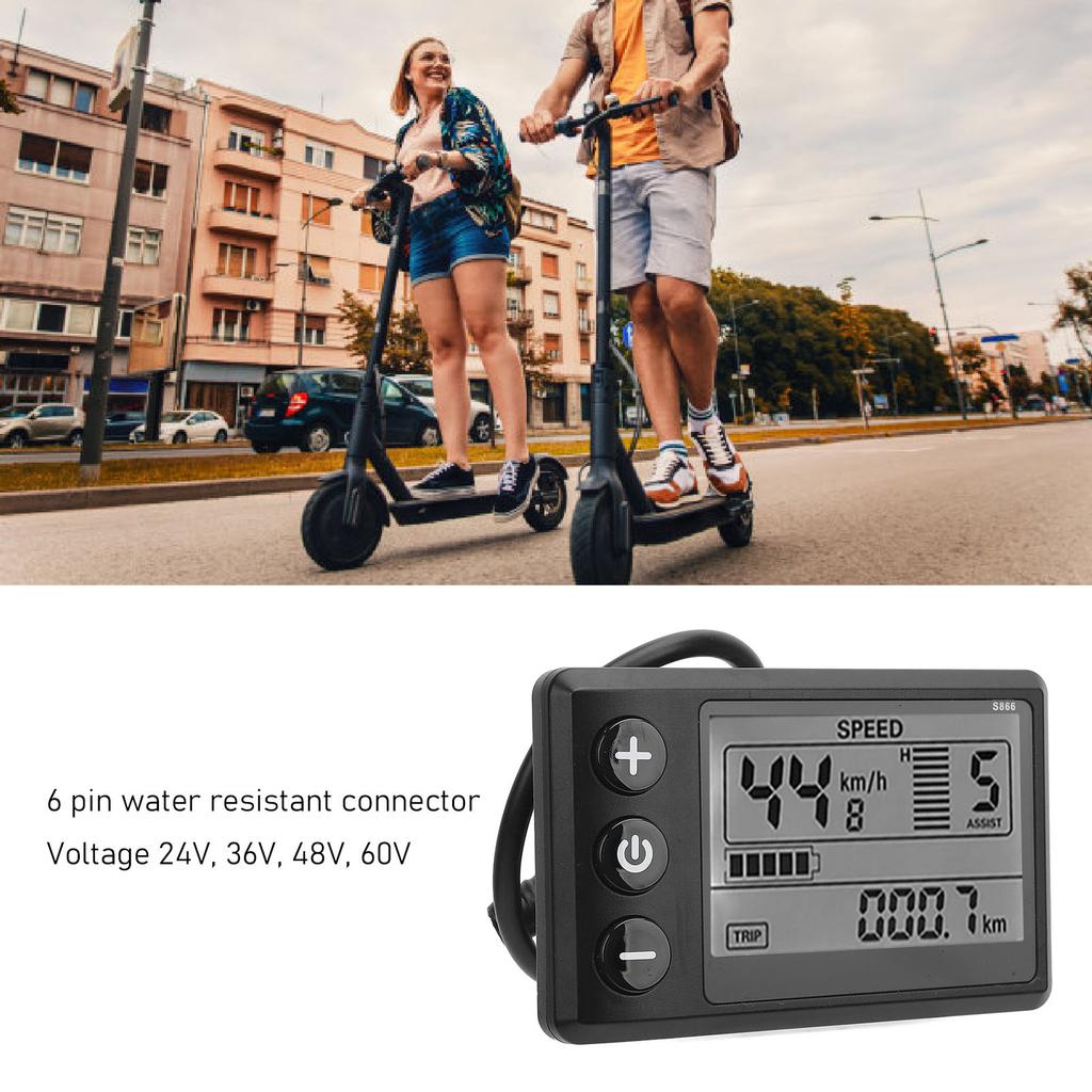 Electric Display LCD Meter 24/36/48/60V Electric Scooter Control Panel Electric Bike LCD Display Meter for Electric Scooter Tool