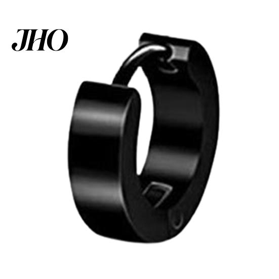 Ear Stud Round Earring Safe Unfading Unisex Stainless Steel Titanium Plated Clip for Shopping Club Daily Wear Hoop