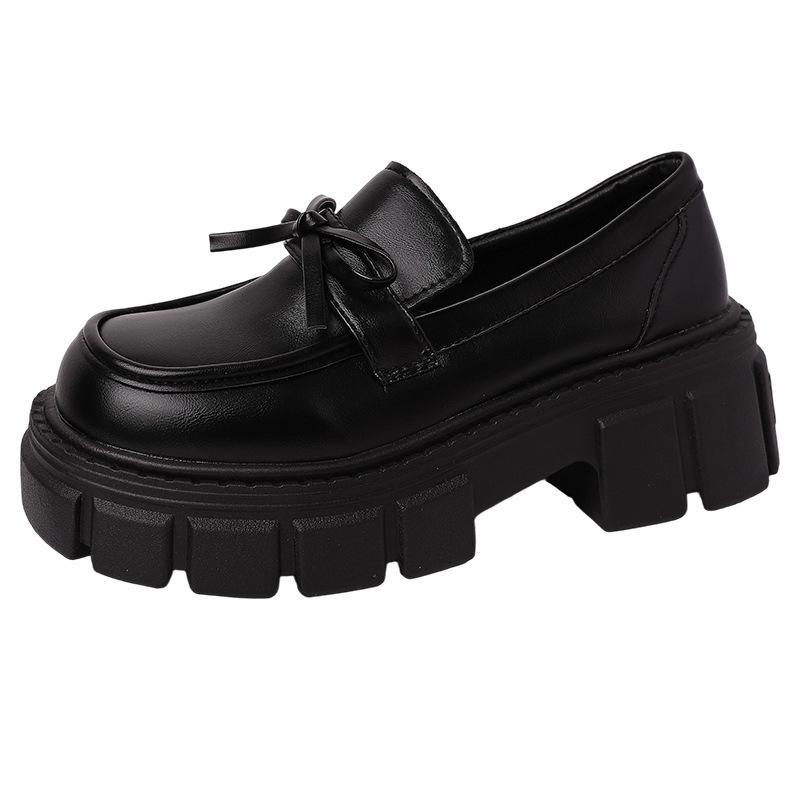 Fashion Academy Versatile Coarse Heel Platform Women's Summer Versatile Small Leather Shoes Mary Jane Single Shoes
