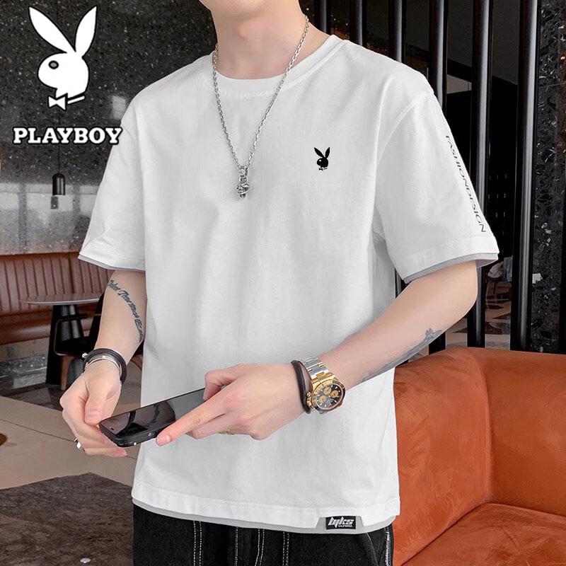 Playboy Men s Casual Round Neck T-Shirt 4XL