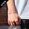 Glory_Arden [Unisex] Surgical Steel Rectangular Point Double Chain Bracelet / Ghmb-173
