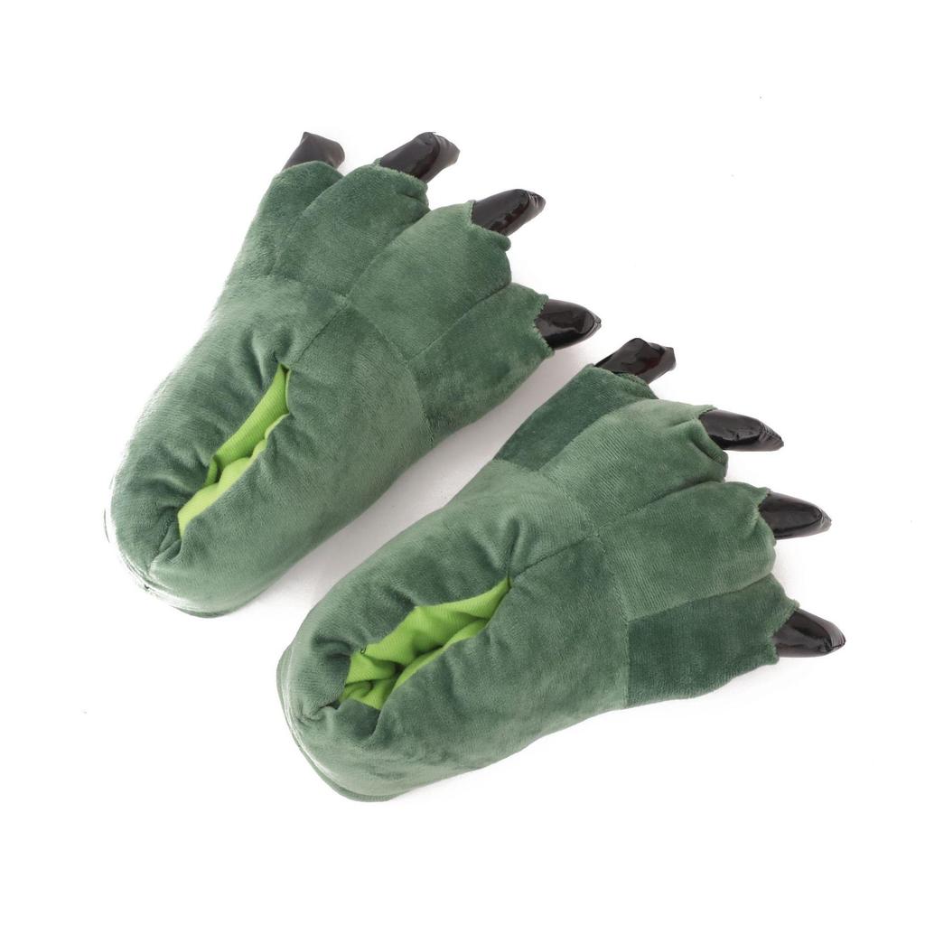 Kreativní bavlněné pantofle s dinosauřími drápy - Útulné zimní plyšové pantofle inspirované anime pro muže a ženy