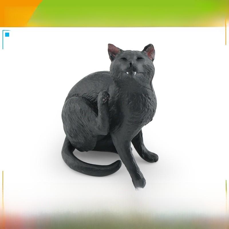 American Shorthair Pvc Cat Model Animal Toy Educational Display For Children