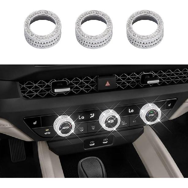 Bling Crystal Car Interior Accessories Sticker Fits for Honda Accord 2024-2025(Silver 8)