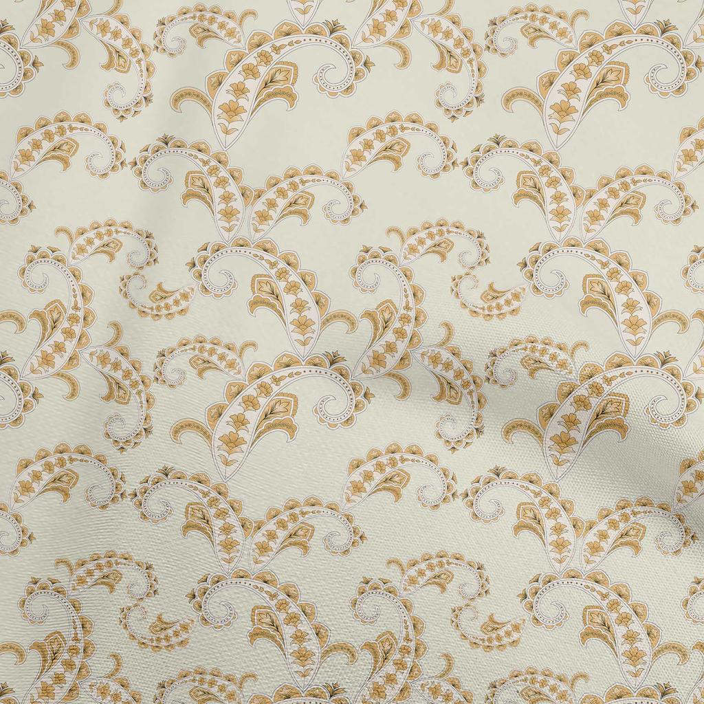 oneOone Baumwoll-Flex Hellblau Stoff Asiatisches Paisley Bastelprojekte Dekorationsstoff Bedruckt pro Meter 40 Zoll