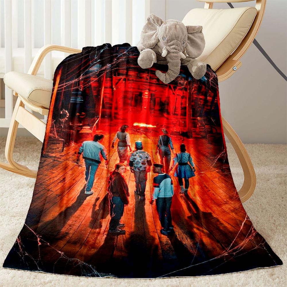Stranger Things Blanket Suitable for sofas,travel, living rooms also a good gift for friends and family Suitable for all seasons.