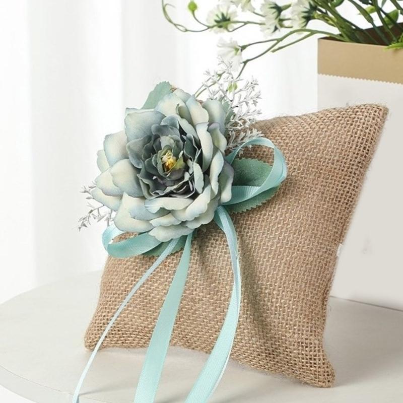 Handlicher Aufbewahrungskorb Leinen Blumenkorb mit Griffen Handgeflochtene Körbe Vielseitige Dekorationen Handgemachtes Geschenk