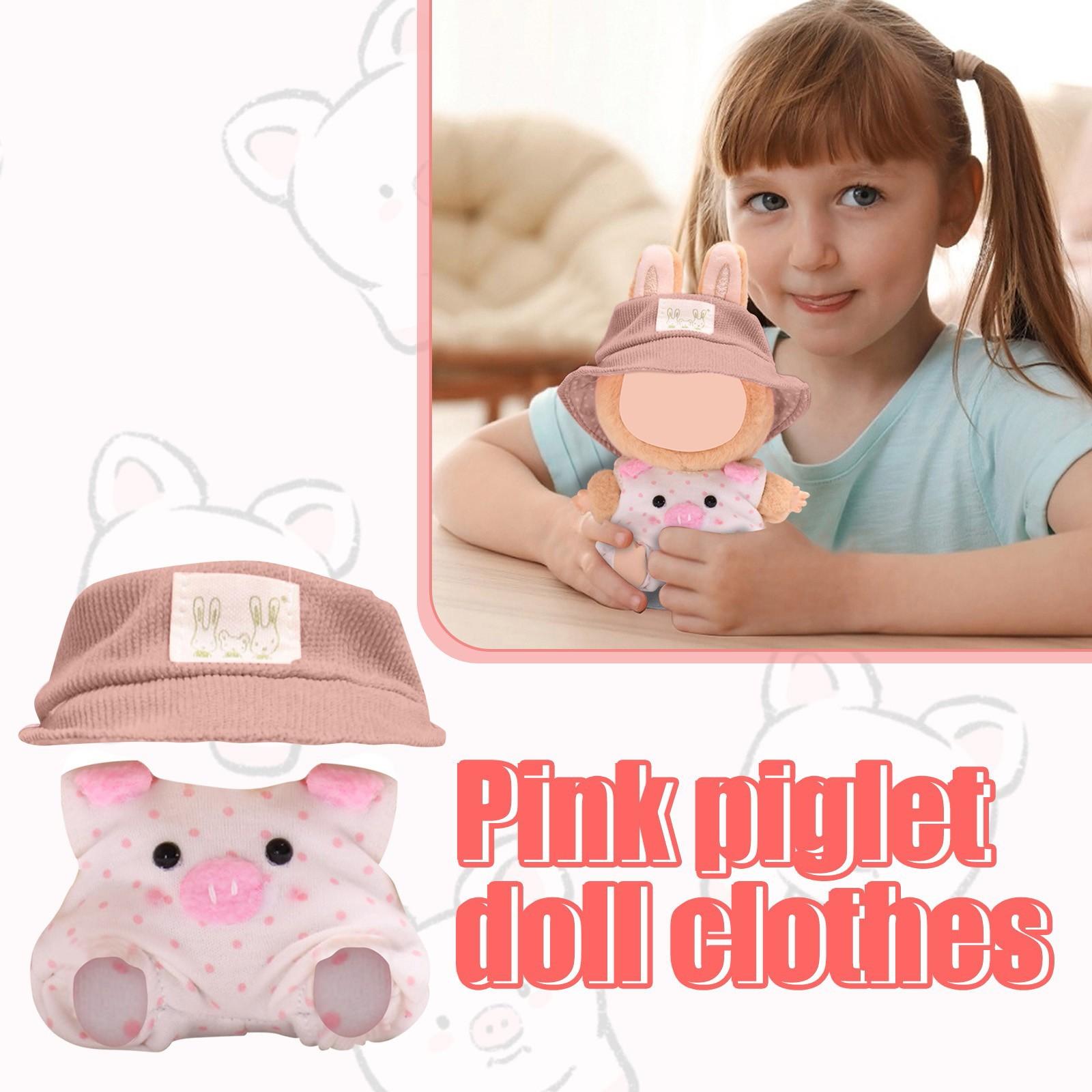 

Одежда для кукол Подходит для рэгдолл Аксессуары 1 комбинезон + 1 шапка Нет куклы One Size розовый