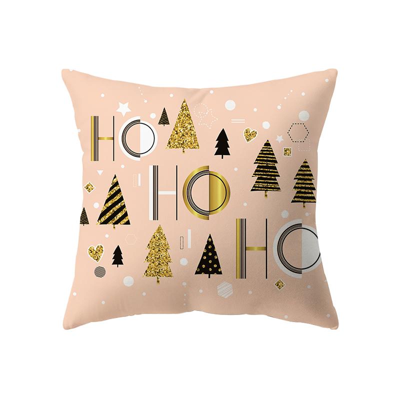 Home Decor Christmas Theme Printed Pattern Cushion Cover Home Living Room Sofa Decoration Square Throw Pillow Pillow Cover