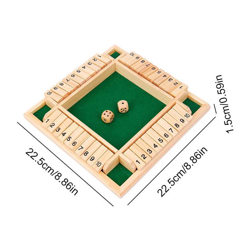 4 Players Shut The Box Wooden Traditional Pub Dice Family Kids Children GamingMöbel & Wohnen, Feste & Besondere Anlässe, Party- & Eventdekoration!
