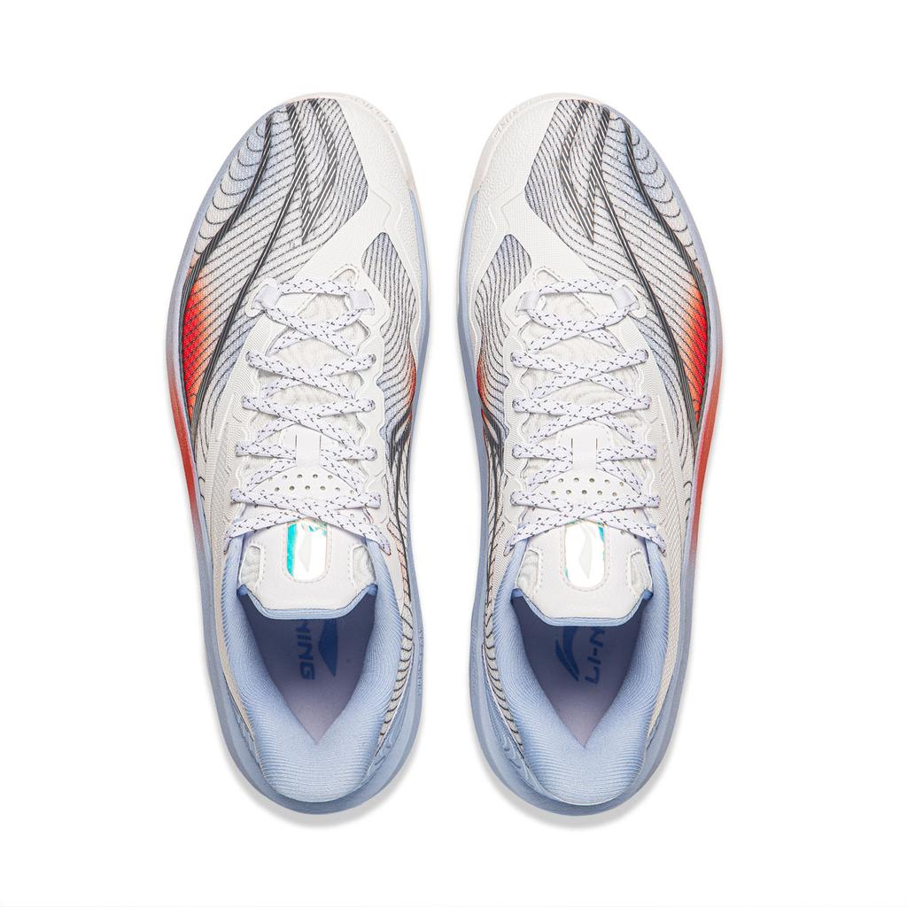 Li Ning Hurricane 2 Low top Professional Competition Basketball Shoes Men's White Blue Red ABAW023-2