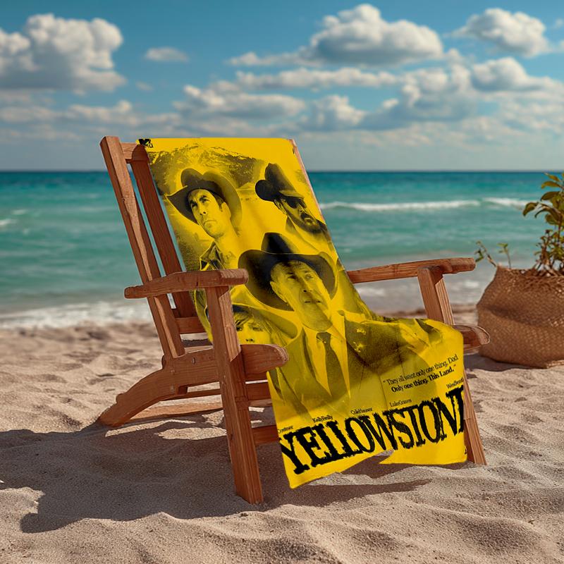 Ultra-Soft Beach Towel with Yellowstone Theme,Ideal for Pool - Camping, Diving - Perfect Travel Essential, Vibrant Beach Towel.