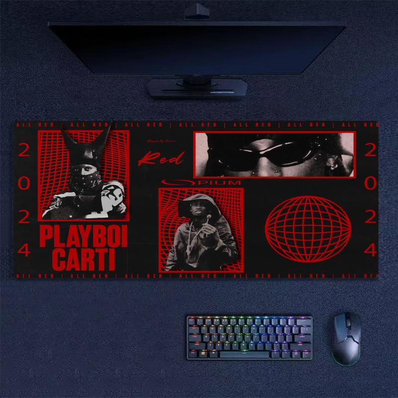Playboi Carti Color Mouse Pad Large Gaming Table Cushion Non-slip Laptop Tablet Big Mousepad XXL Mat Mini PC Playmat With Lock edge