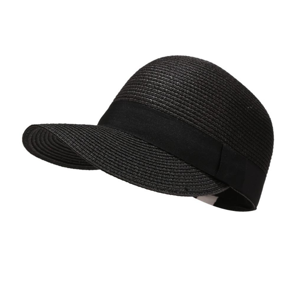 Woven Straw Baseball Cap Breathable Peaked Cap Korean Style Straw Hats  Beach