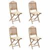 VidaXL Mobilier à Dîner d'Extérieur Pliable 5 pcs avec Coussins Salon de Jardin Table et Chaises Ensemble de Salle à Manger 3063962