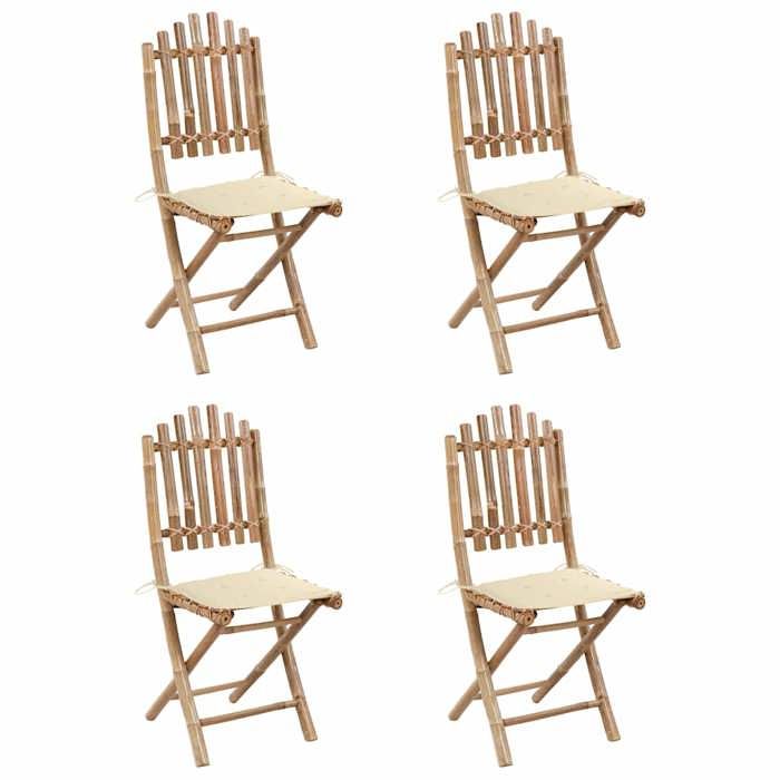 VidaXL Mobilier à Dîner d'Extérieur Pliable 5 pcs avec Coussins Salon de Jardin Table et Chaises Ensemble de Salle à Manger 3063962