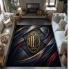 Tapis de zone en flanelle imprimé AC Milan Antidérapant Doux Polyester Tapis de sol Tapis de décoration d'intérieur pour Chambre à coucher Salon Canapé Salle de jeux Décoration de maison