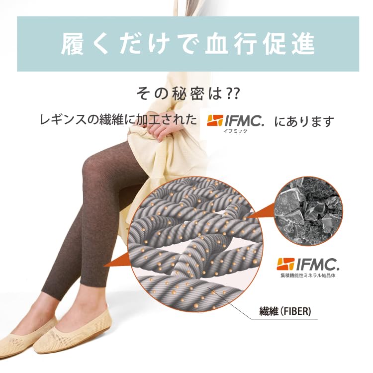 IFMIC Relaxed Promotes Blood Ribbed Slimming Loose Black Leggings, Circulation, Women's Leggings, Leggings, Legs, Fit, (M-L)