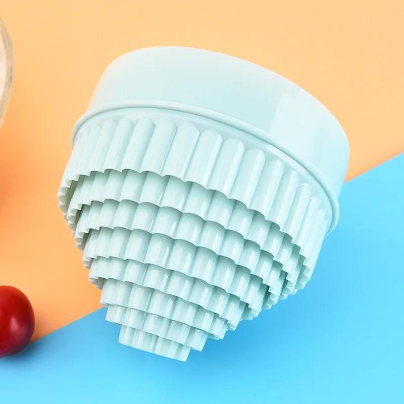 8pcs/set Round Light Green Wave Round Double-sided Cookie Cutters for Kitchen Cookie Tools Baking Pastry Tools for Home Pastries