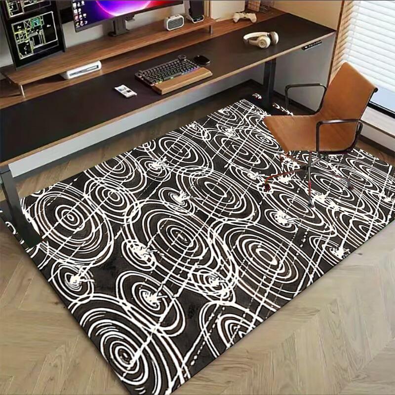 1PC Circles Pattern Extra Large Non Slip Floor carpet, Office, family, bedroom Large Area Rug Indoor Rugs, Vibrant Colors