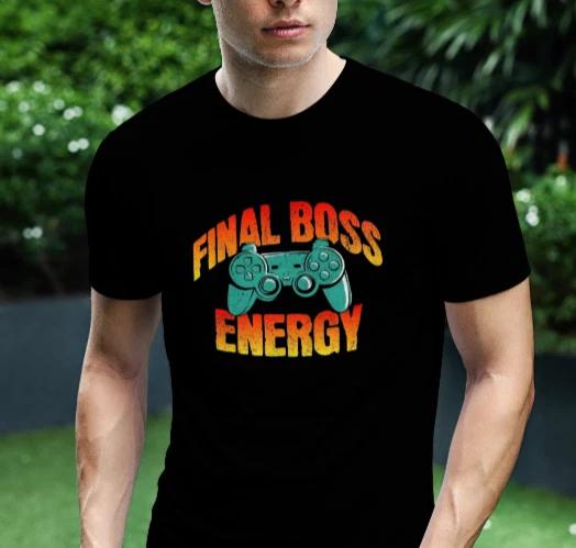 Men s and Women s T-shirts FINAL BOSS ENERGY (GAMER) T-Shirt Sizes S-5XL L