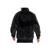 Nike Sportswear Swoosh FW22 Faux Fur Mink Velour Collar Zip Jacket Men Outerwear Black DH6685-011