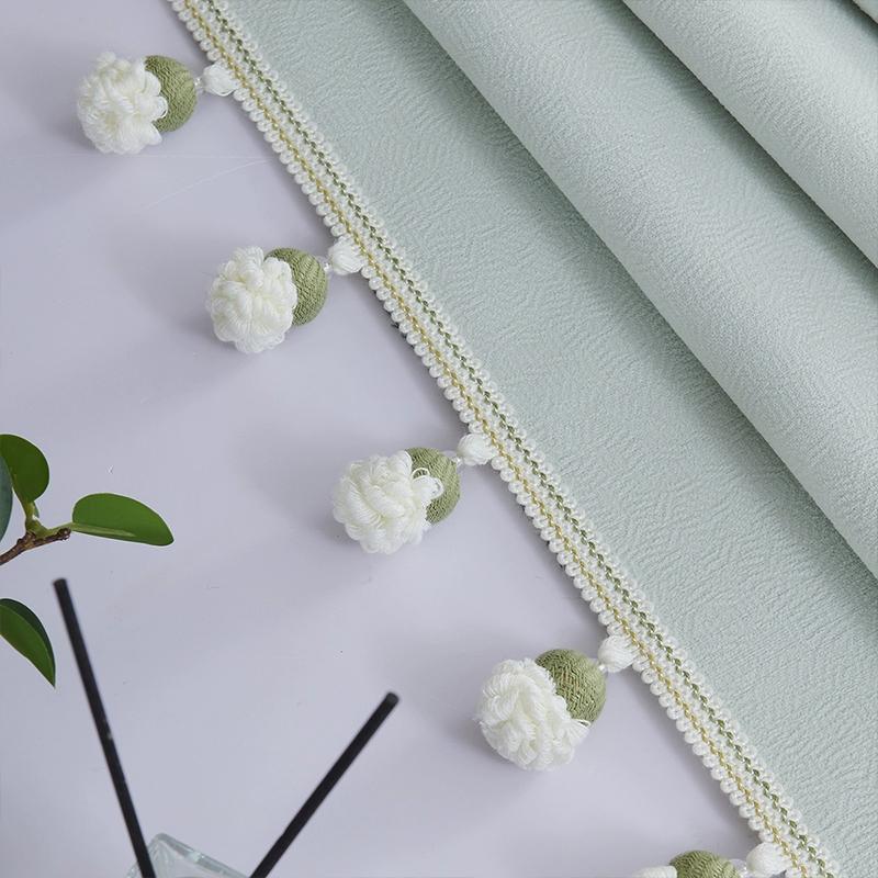 1/2/3M Tassel Fringe Lace Trim Ribbon Sofa Curtain Tablecloth Diy Decorative Pom Pom Ball Fringe Lace Edging Upholstery Crafts