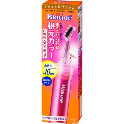 Blaune Root Color Naturalny Brąz 28G Lakier do Włosów i Paznokci na Siwe Włosy Koloryzator do Siwych Włosów Naciśnij przycisk, aby uwolnić płyn; 2. Zastosuj a