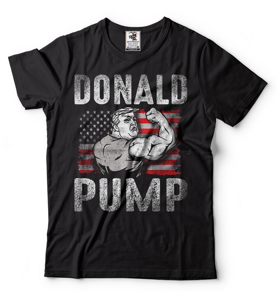 Donald Trump Tshirt Donald Pump 2024 MAGA Bodybuilding Funny Sports Gym T shirt