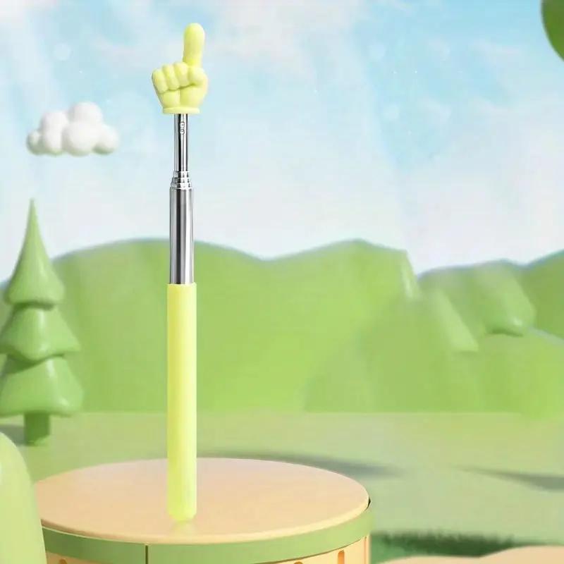 Telescopic Reading Finger Stick Whip Command Stick Click To Read Teaching Aids Teachers Classroom Tool Pointer Finger Stick