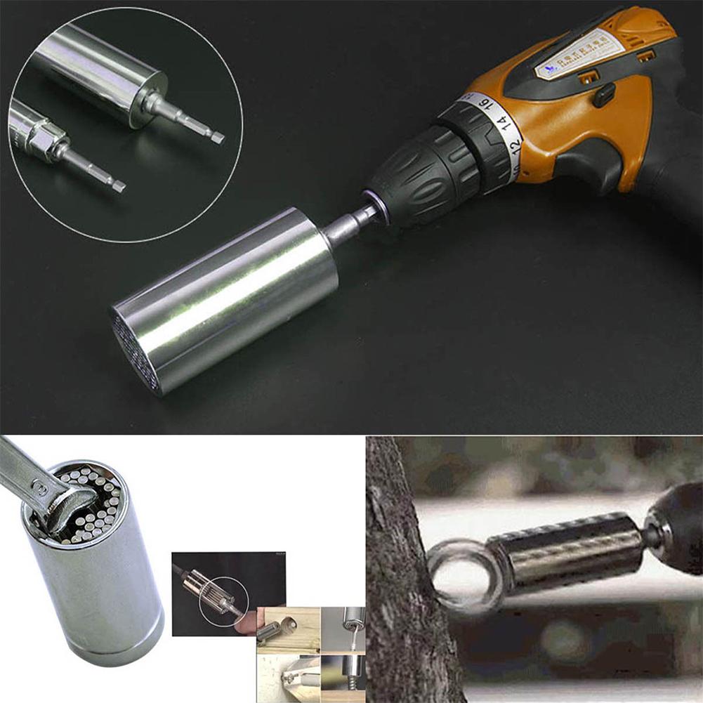 2PCS Universal Mechanics Tool Set Socket Wrench 3/8 Extension Rod Ratchet Wheel Craft Piece