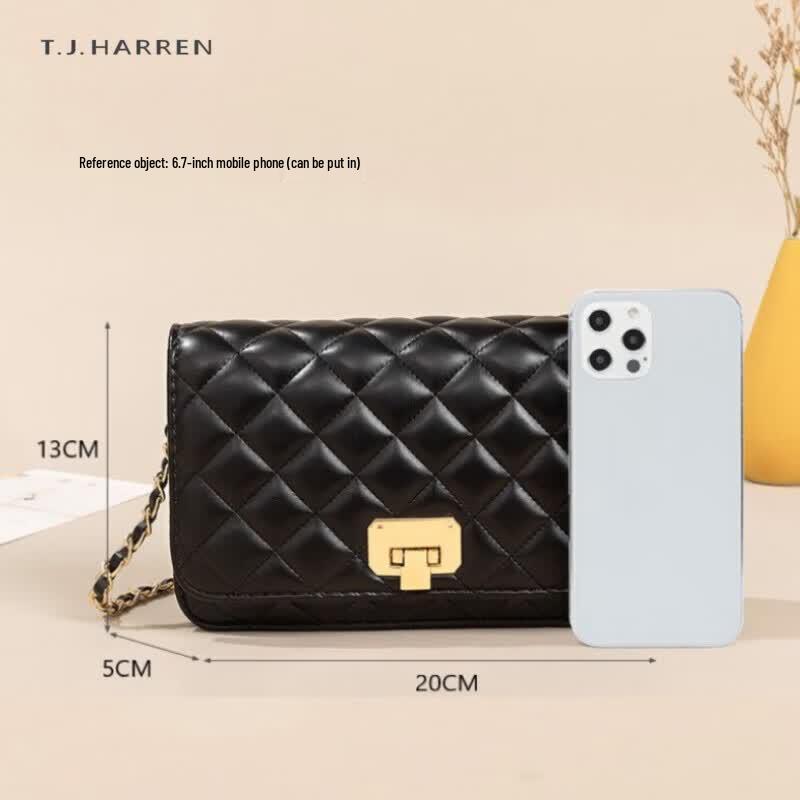 Tije Helen Classic Diamond Quilted Chain Shoulder Bag