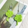 Four Leaf Clover Lucky Keychain Creative Knitted Clover Keychain Exquisite Backpack Decoration Accessories Gifts