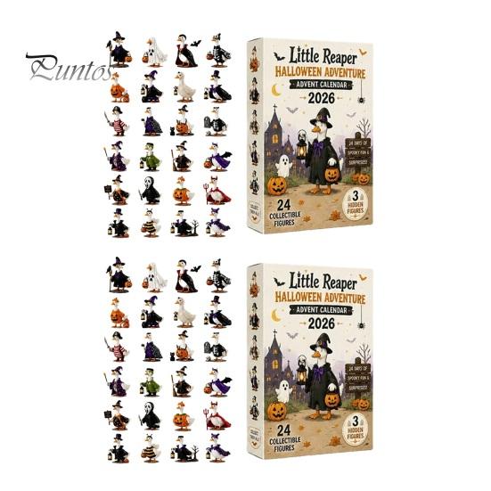 Halloween Tabletop Figures Horror Ducks Advent Calendar 2026, 24-Day Spooky Countdown with 24 Surprise Collection Sets Unique Collectible Duck