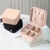 Jewelry Box Jewelry Organizer Display Travel Jewelry Case Boxes Portable Earring Holder Leather Portable Storage Zipper Box