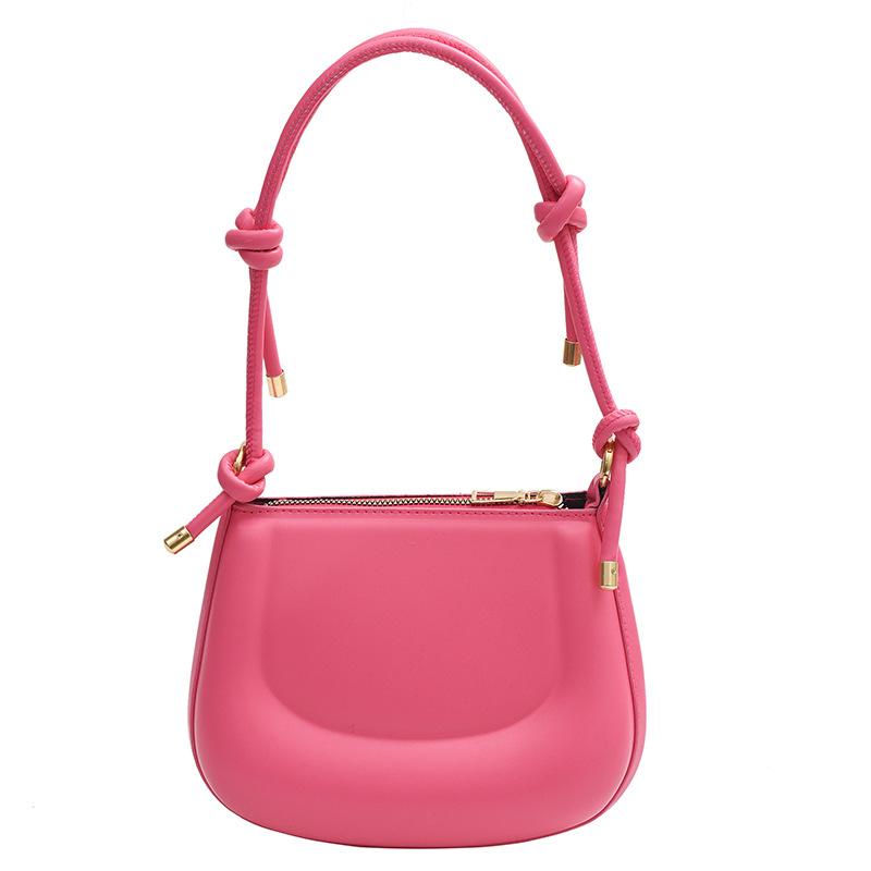 

Foreign style saddle bag women s 2024 summer new fashion casual women s shoulder bag simple underarm bag women рожевий червоний колір