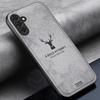 Deer Head Soft Leather Shockproof Case For Samsung Galaxy Note 8 9 S22 S23 S24 Ultra A14 A15 A25 A35 A50 A51 A52 A72 Back Cover