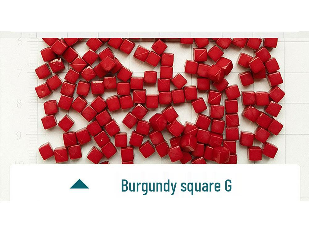Akrylové mozaikové korálky 4x4 mm - Malé čtvercové, bez dírky, Materiály pro DIY