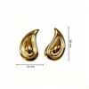 European & American Fashion Gold Water Drop Stainless Steel Earrings