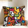 B-BrittoES Happy Art Pillow Case  Custom Pillow Cover For Wedding Party Home Decor Novelty Pillowcases