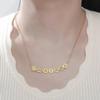 Custom Stainless Steel Yoga Necklace with Zirconia Pendant