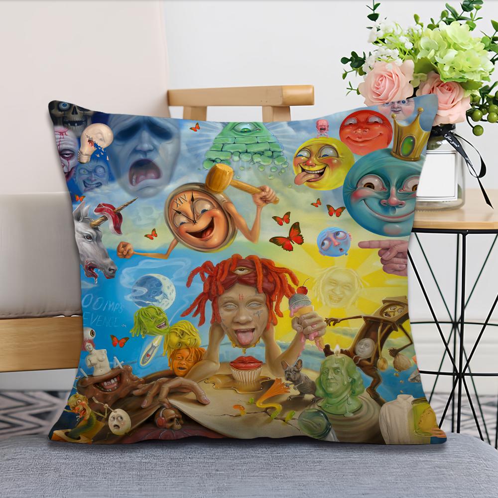 Rapper T-Trippie R-Redd 1400 Miss The Rag For Bedroom Car Coffee Shop Room and Living Room Sofa Decorative Pillow Cover Case