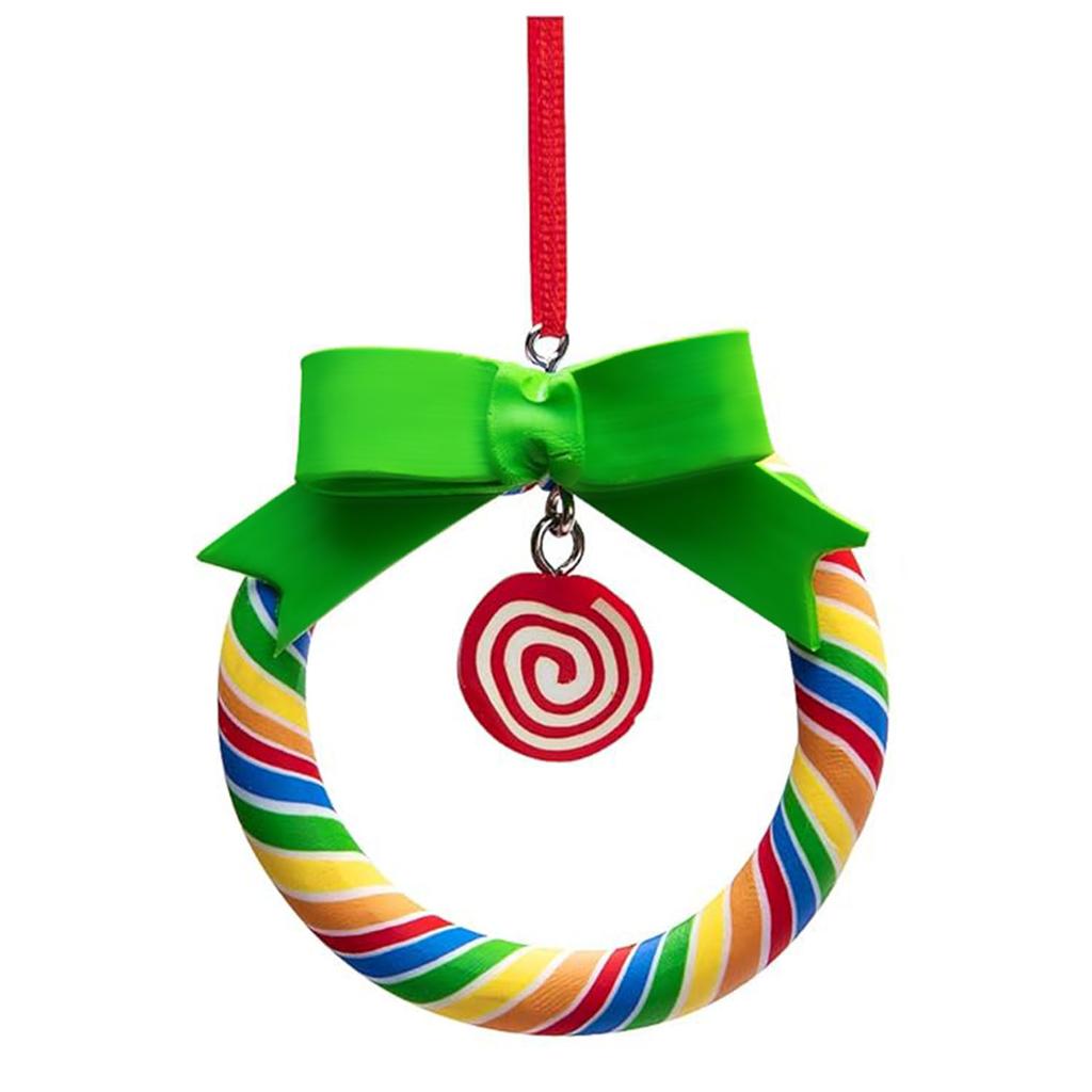 Christmas Lollipop Ornaments- Rainbow Lollipop Hanging Ornaments- Christmas Candies Polymer Clay Ornament for Xmas Tree