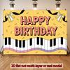 Sfondo 2D per la celebrazione del compleanno con tasti di pianoforte adatto per la decorazione della festa di compleanno fibra di poliestere