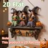 Witch 2D Flat Keys Holder Wall Decoration Accessories Hook Vintage Outdoor Garden Flat Wall-Mounted Keys Holder Halloween Deco