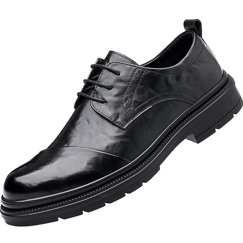 

Мужские деловые кожаные туфли Джентльменский повседневный стиль Работа и офис Уличная взрослая обувь для ходьбы подходит Черный коричневый 44