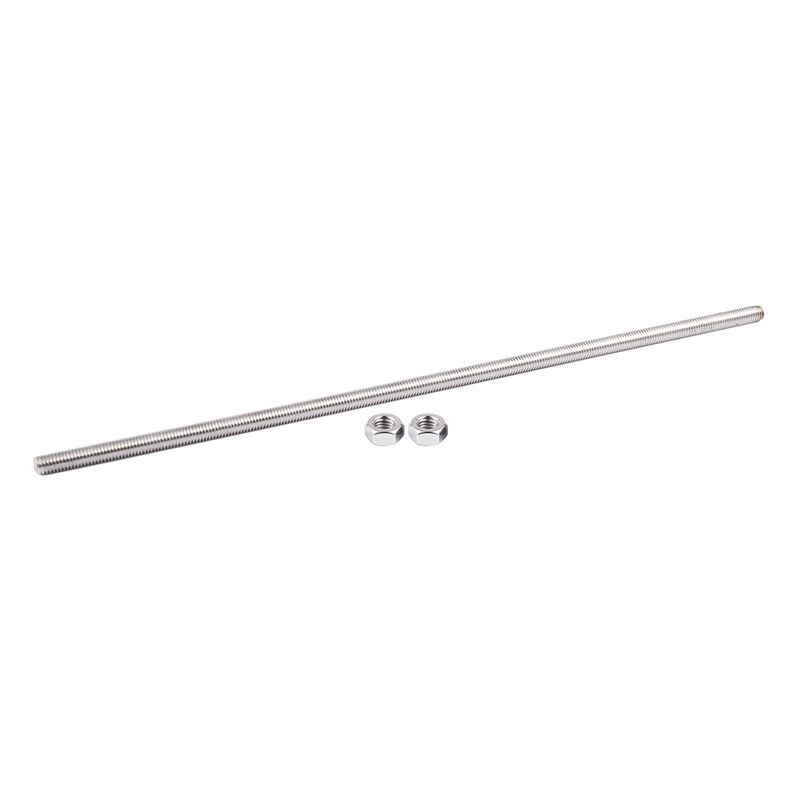 ABYN-10 Pcs 320Mm X M8 Stainless Steel Thread Bar Stock Rod Silver Tone